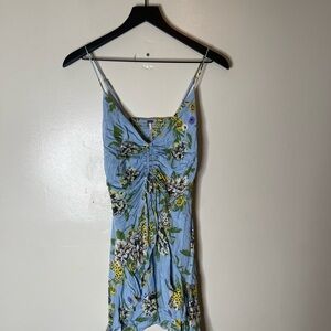 Free People Happy Heart Ruched Floral Mini Dress Size Small Womens